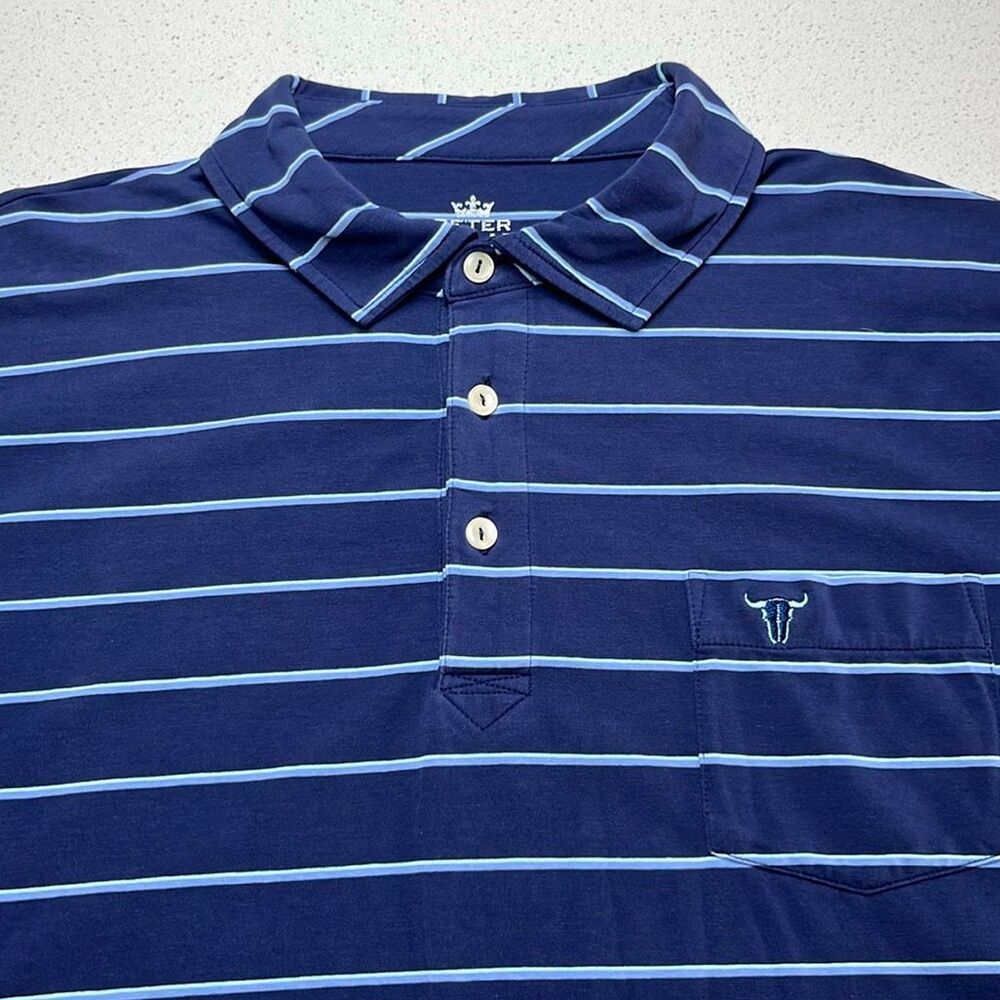 Peter Millar Seaside Wash Chest Pocket Polo Mens Large w/chest logo